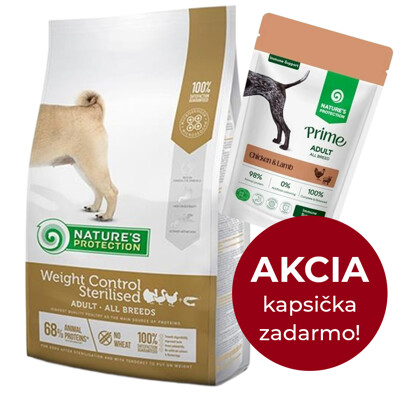 Natures P dog adult weight control sterilised poultry with krill all breeds 12 kg