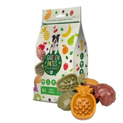 Pamlsok DUVO+ Garden Bites Fruity buddies M 9 cm - 6 ks multicolour 270 g (M 9 cm - 6 ks)
